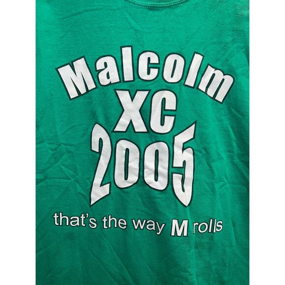 Vintage Malcolm XC Shirt Yoda Graphic Green Tee Medium 2005 2000s - Picture 3 of 9